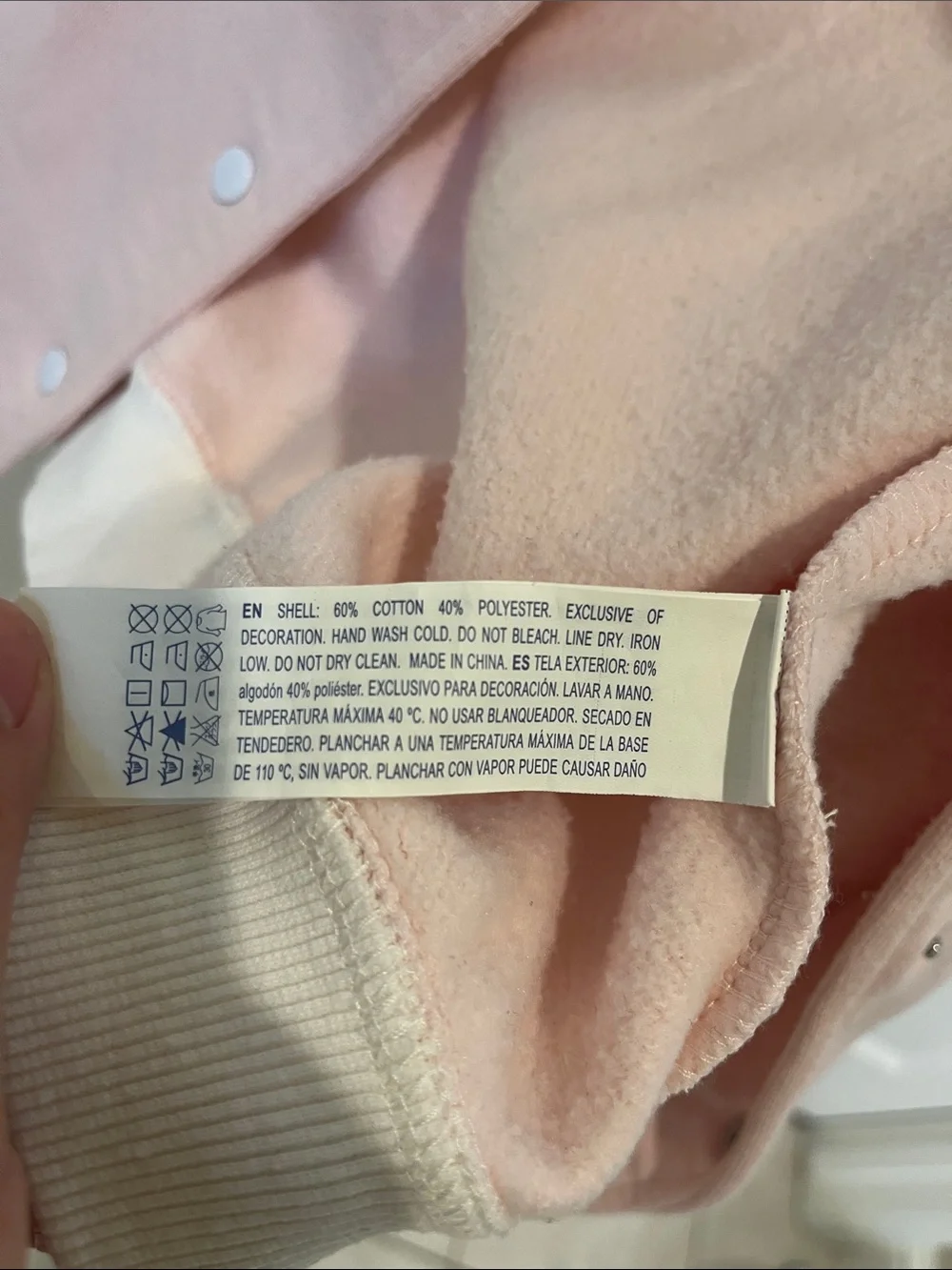 Forever 21 light Pink & White Kids Varsity Jacket Mermaid Crew size 10-12